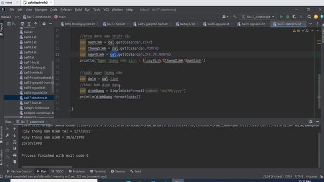 17. [ Android kotlin ] thư viện date time kotlin - lập trình android căn bản - tuhoc.cc смотреть онлайн