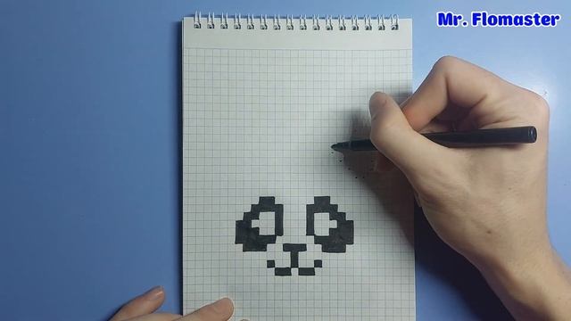Как Нарисовать Панду #2 По Клеточкам ? / How to Draw a Panda ? / Рисунки по клеточкам смотреть онлайн