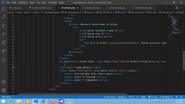 Laravel 8 Ecom Part-29 : Show Orders and view order details in admin dashboard | Update Order statu смотреть онлайн