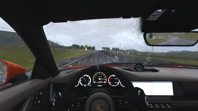 Porsche 911 GT3 (992) At Highlands in rain | Assetto Corsa 2021 08 04 13 00 44 смотреть онлайн
