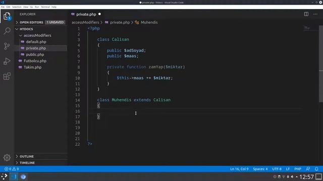 PHP OOP Access Modifiers (Erişim Düzenleyiciler) смотреть онлайн