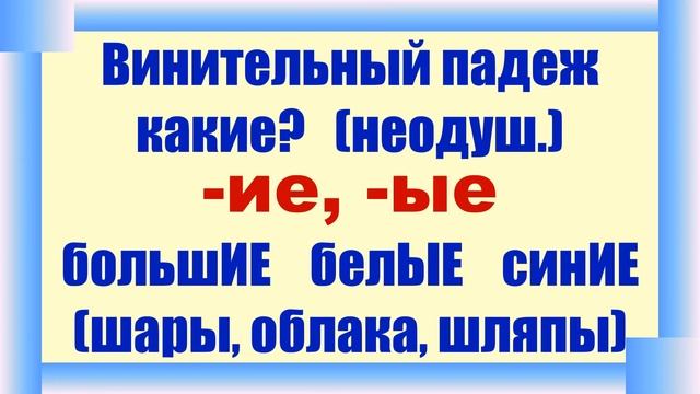 Падежные окончания имен прилагательных во множественном числе смотреть онлайн