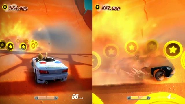 Joy Ride Turbo 2 Players Screen Split Fun Game Xbox One X Windows PC смотреть онлайн