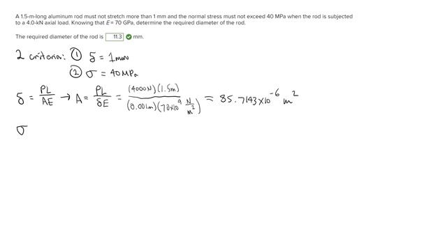 Determine the required diameter of the rod смотреть онлайн