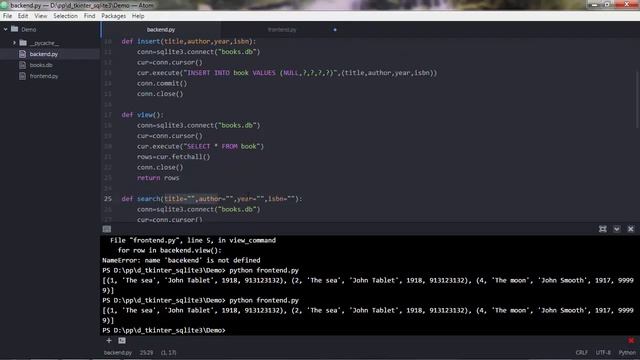 Python 22.5 Application-4 Build a desktop Database Application-Connecting Frontend to Backend Part смотреть онлайн