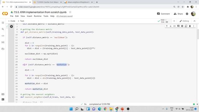7.5.5. Implementing K-Nearest Neighbors Classifier from Scratch in Python | KNN Classifier смотреть онлайн