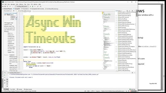 PySimpleGUI 2020 Part 8 - Async Windows (Periodically run your event loop) смотреть онлайн