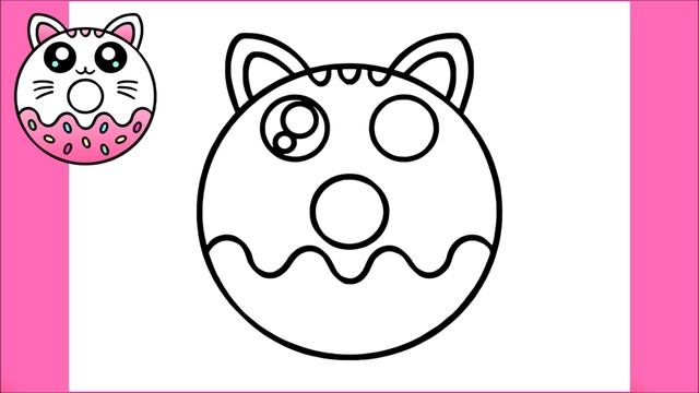 HOW TO DRAW A CUTE KITTEN DONUT смотреть онлайн