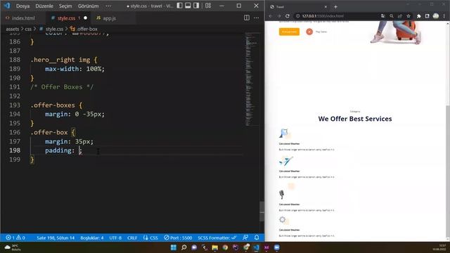 ADOBE XD TO HTML CSS --- TRAVEL LANDING PAGE - Ders 3 - Offer Alanı смотреть онлайн