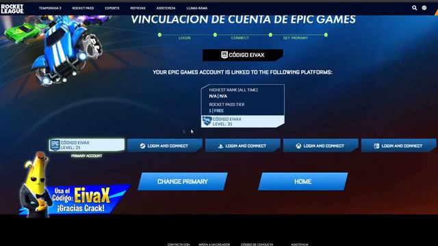 COMO VINCULAR CUENTA DE ROCKET LEAGUE CON EPIC GAMES, PS4, XBOX O SWITCH - DESAFÍOS DE LLAMA RAMA смотреть онлайн