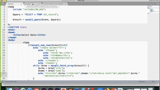 Lecture 7: Deleting Data/Records using PHP/MySql смотреть онлайн