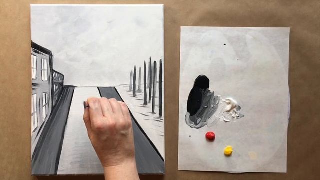 EP13- 'Rainy Day in Paris' - Eiffel tower and red umbrella- acrylic painting tutorial for beginners смотреть онлайн
