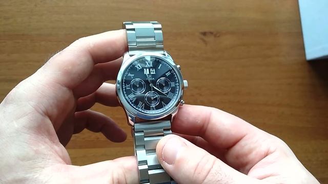 Серебряные наручные часы Ника 1898.0.9.81A с хронографом. смотреть онлайн