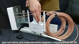 Интернет усилитель сигнала 3G 4G LTE. Готовый комплект с антенной Kroks KAA15 MIMO под любой тариф