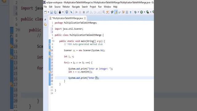 How to create a Simple Multiplication Table with Range using Java language смотреть онлайн