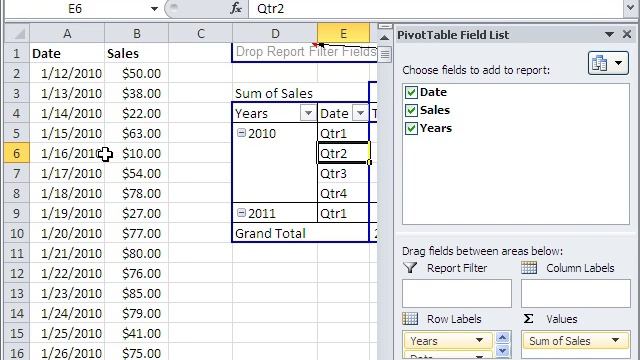 Excel Magic Trick 482: 2 Pivot Tables with Different Date Groupings On Same Sheet смотреть онлайн