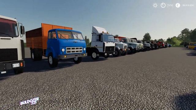 Большая сборка легковых и грузовых авто для Farming simulator 2019 смотреть онлайн