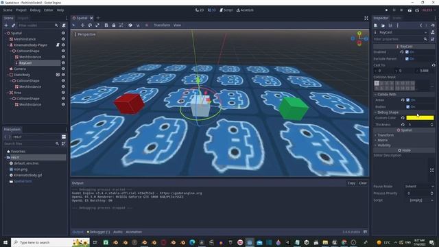 Godot Tutorial - How to use Raycast (collisions, functions, influence objects) смотреть онлайн