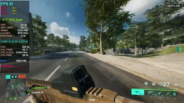 Battlefield 2042 Portal : GTX 1650 Super + i5 3470/Low Settings/1080P смотреть онлайн