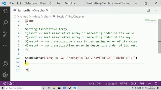 sorting associative array in php | sorting techniques of array | sort array in php | php arrays sor смотреть онлайн