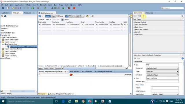 Oracle Jdeveloper12c ADF - 5) How to export data into Excel sheet смотреть онлайн