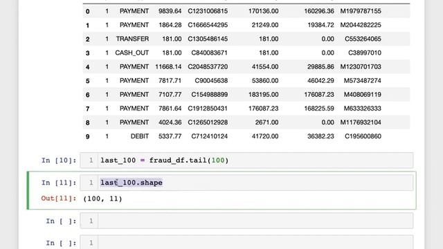 Using the head, tail, and shape methods on a pandas DataFrame смотреть онлайн
