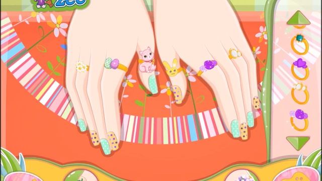Barbie Easter Nails Designer- Fun Online Nail Fashion Games for Girls Kids Teens смотреть онлайн