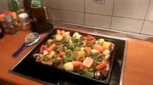 Овощи запеченные в духовке с голенью