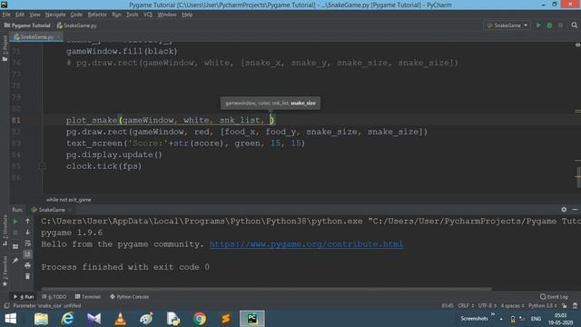 Length Increment of Snake | in Hindi | Python | using Pygame | Game Development | 11 смотреть онлайн