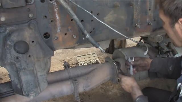 замена гофры и глушителя на камазе 6460