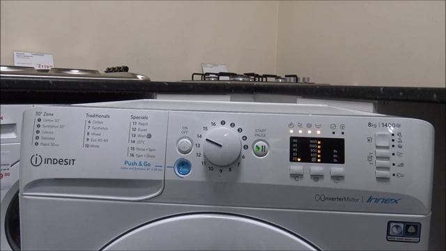 Indesit BWA81485 1400 Spin 8Kg Washing Machine Demonstration смотреть онлайн