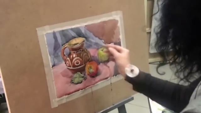 Школа рисования FLY Мастер класс натюрморта в технике акварели художника Т.А. Кузьминой-Чугуново смотреть онлайн