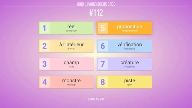 #112 | 1000 французских слов. Французский для начинающих с нуля