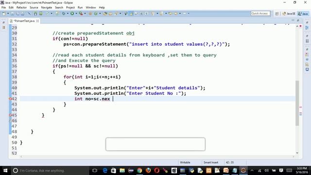 JAVA: How to insert multiple records using PreparedStatement object in java смотреть онлайн
