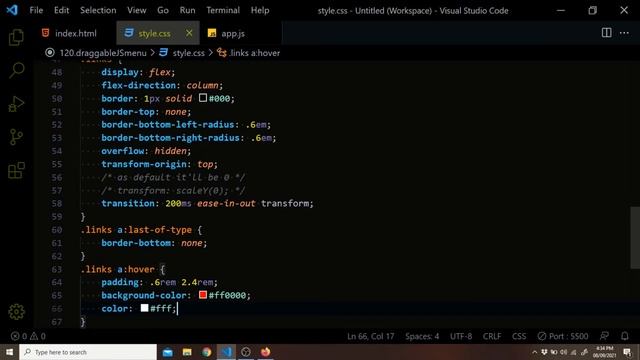 Make a Cool Draggable Menu with HTML, CSS & JavaScript смотреть онлайн