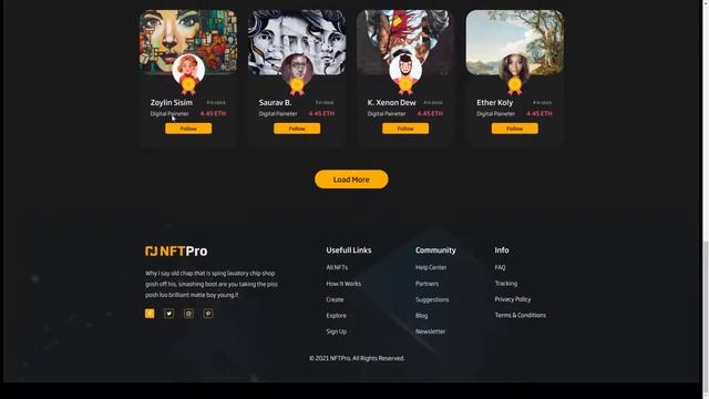 NFTPro - NFT Marketplace Figma Template new trend design nft platform смотреть онлайн