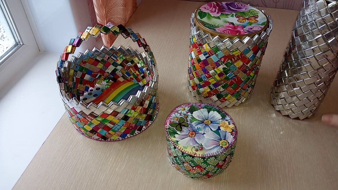 Не выбрасывайте фантики от конфет//поделки из фантиков смотреть онлайн