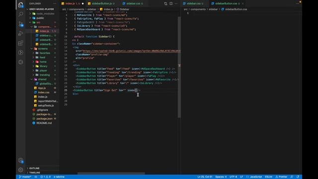 ReactJS Music Player #3: ReactJs Sidebar | useLocation смотреть онлайн