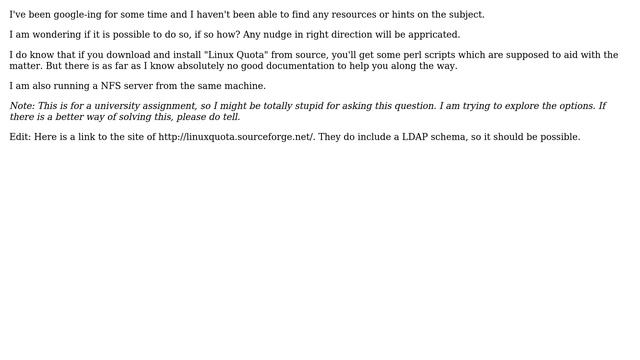 DevOps & SysAdmins: How do I set up disk quotas over LDAP on CentOs? смотреть онлайн