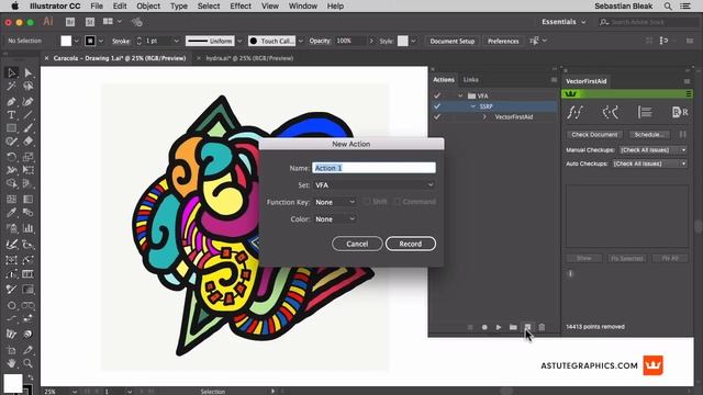 Use Illustrator actions and VectorFirstAid to automate your document clean up | Sebastian Bleak смотреть онлайн