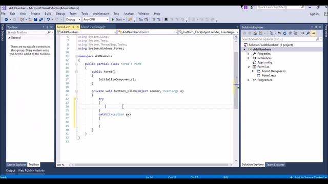 Add two numbers in C# .net Windows form application смотреть онлайн
