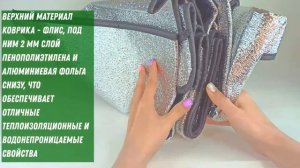 Влагозащитный Теплоизоляционный Защитный Коврик ПВХ 200х200 см в палатку и на пикник Фольгированный
