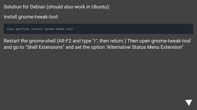 No option to hibernate/shutdown in GNOME 3? смотреть онлайн