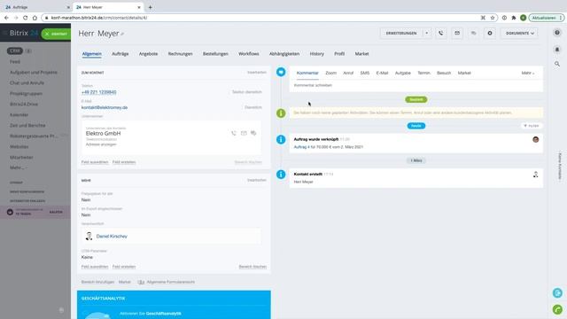 Bitrix24: CRM Profile, Kundenspezifische Anpassung und Datenimport смотреть онлайн
