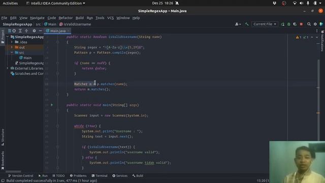 2000018045 - Imam Ramadhan - TBO A - Validate a username with Regex using Java language смотреть онлайн