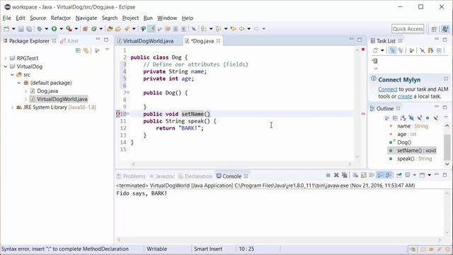SoloLearn Java Objects Part 3 - Attributes and Getter and Setter Methods смотреть онлайн