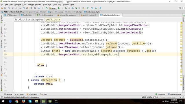 Handle the Click Event Button in Listview in Android смотреть онлайн