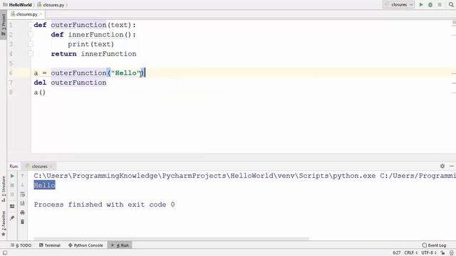 Python Tutorial for Beginners 48 Python Closures + nested functions смотреть онлайн