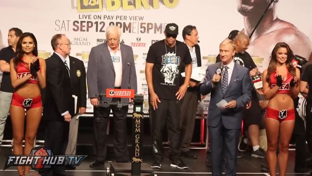 Floyd Mayweather vs. Andre Berto full video - COMPLETE Weigh in + Face off смотреть онлайн