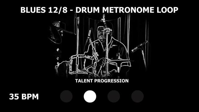 Blues 12/8 | Drum Metronome Loop | 35 BPM смотреть онлайн